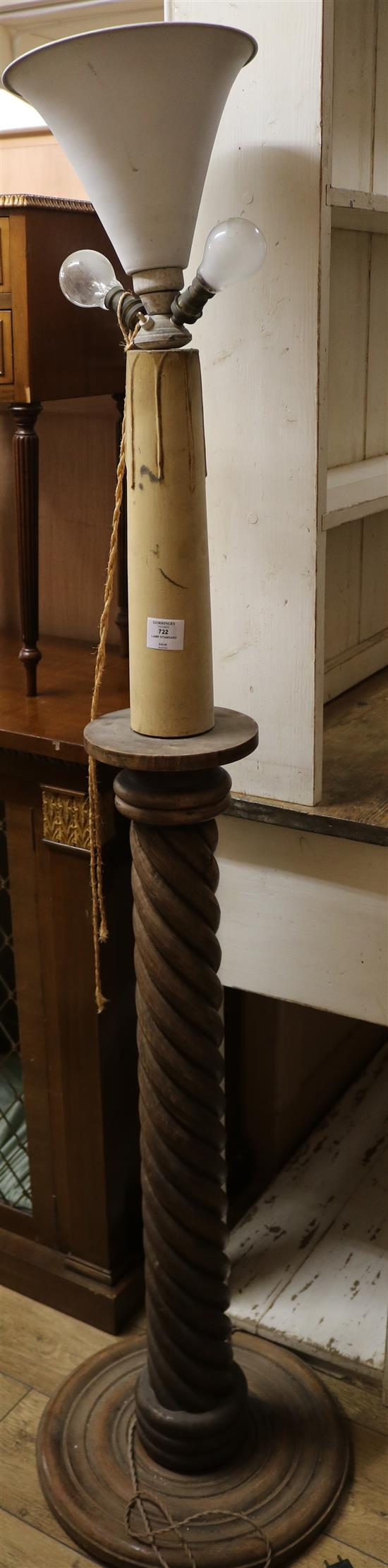A lamp standard, W.45cm